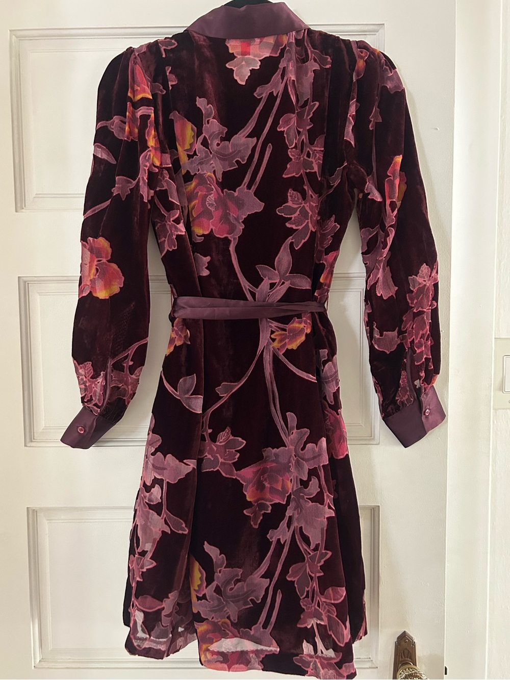ModCloth Burgundy Velvet Dress with Slip - Size S - Picture 3 of 6